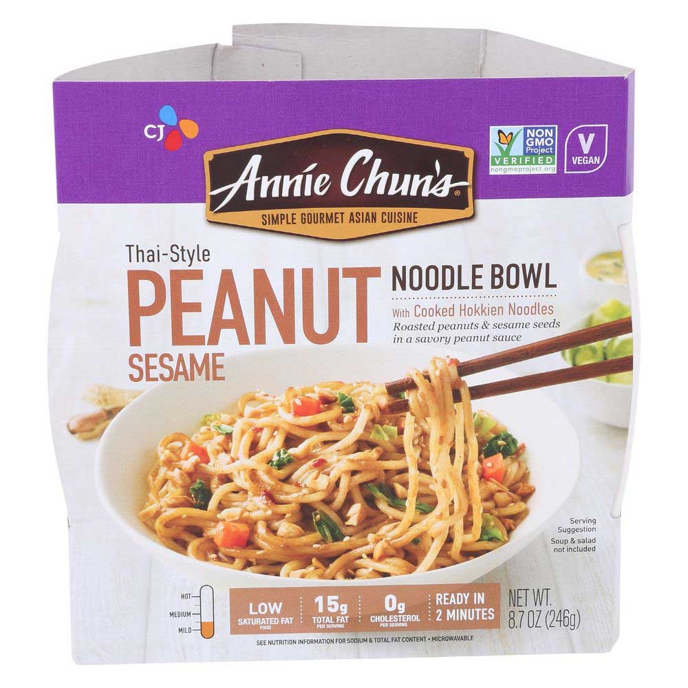 Annie Chuns Peanut Sesame Noodle, 8.8 Ounce Bowl -- 6 per case.