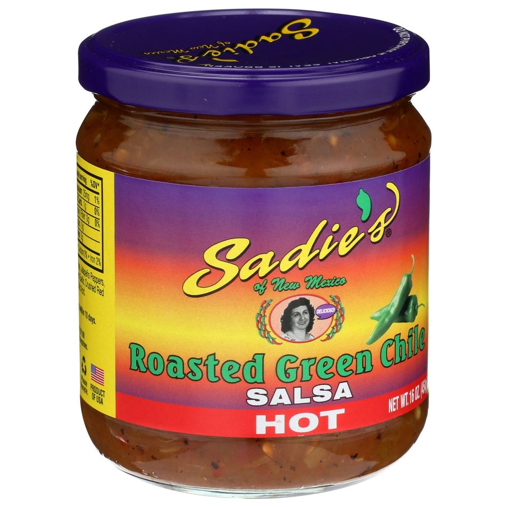 Sadie Roasted Green Chile Hot Salsa, 16 Ounce -- 12 per case