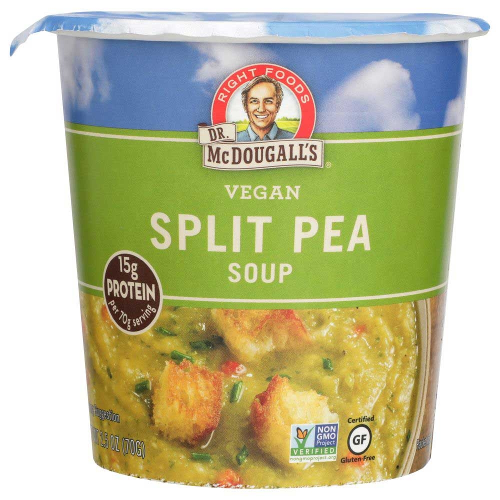Dr McDougalls Right Foods Split Pea Big Cup Soup, 2.5 Ounce -- 6 per case.