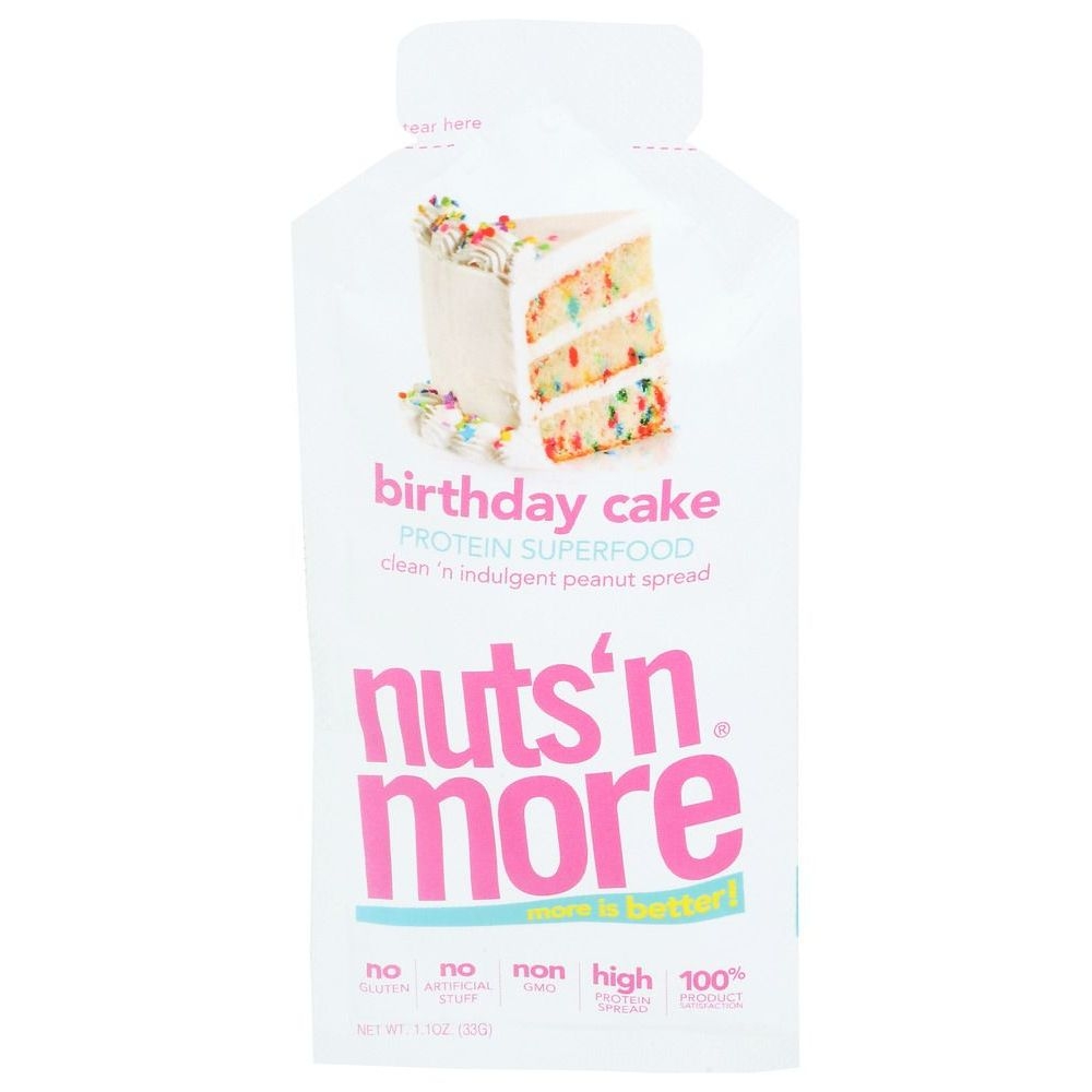 Nuts N More Birthday Cake High Protein Peanut Butter Spread, 1.1 Ounce -- 10 per case