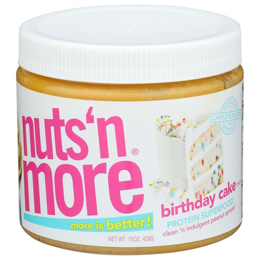 Nuts N More Birthday Cake Peanut Butter Spread, 15 Ounce -- 6 per case