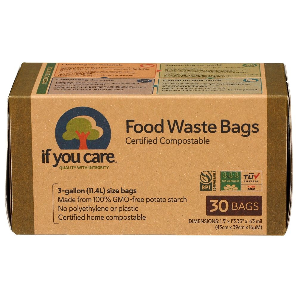 If You Care 3 Gallon Compostable Food Waste Bags, 30 count