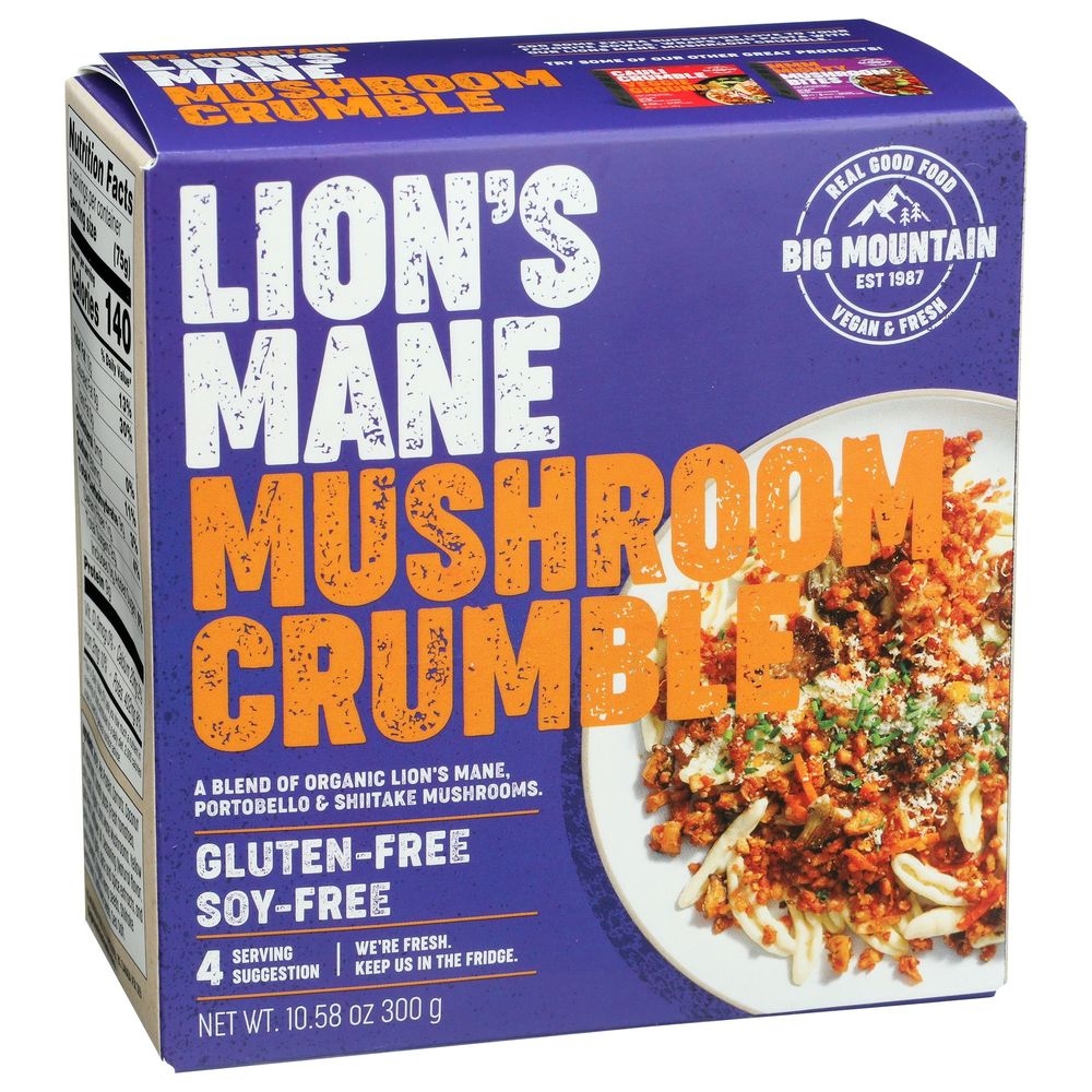 Big Mountain Foods Lions Mane Mushroom Crumble, 12 Ounce -- 8 per case