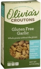 Olivia's Gluten Free Garlic Croutons, 4.5 Ounce -- 6 per case