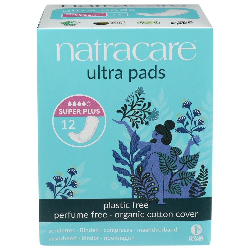 Natracare Super Plus Ultra Pads, 12 count -- 3 per case