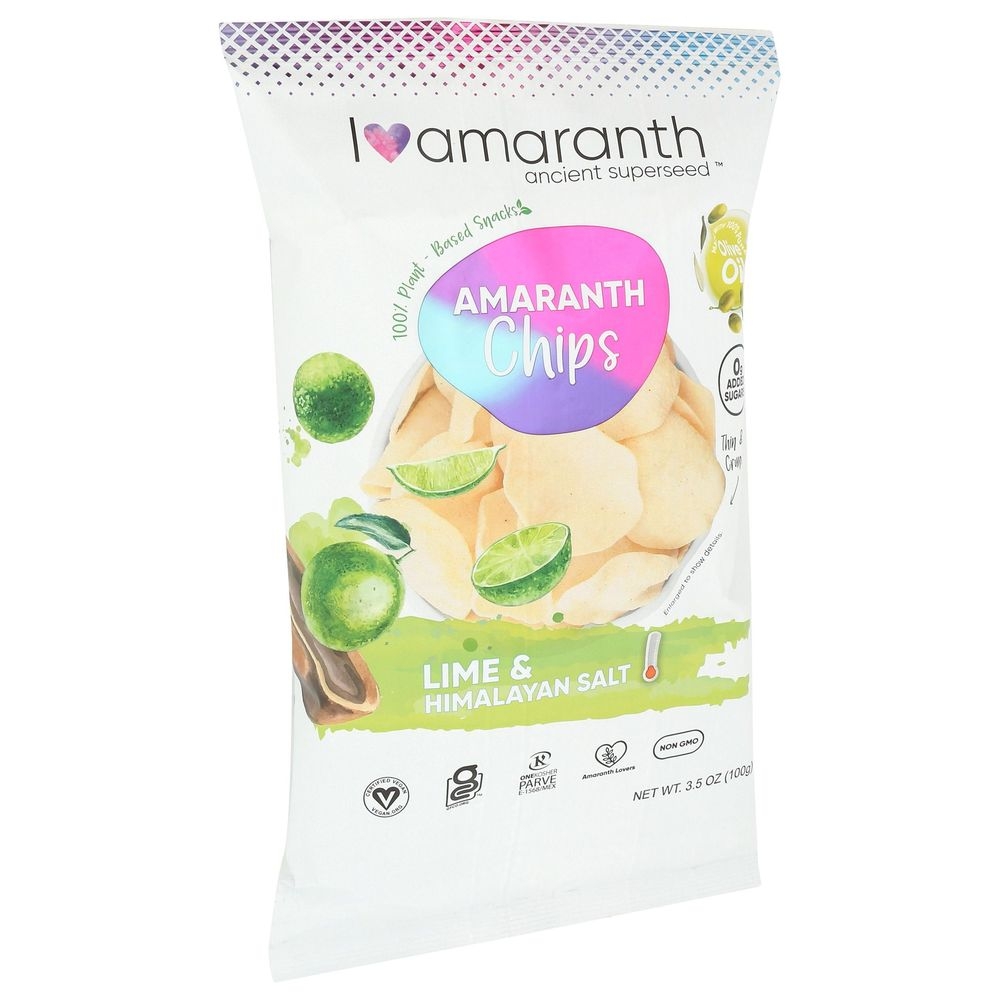 I Amaranth Lime and Himalayan Salt Chips, 3.5 Ounce -- 12 per case