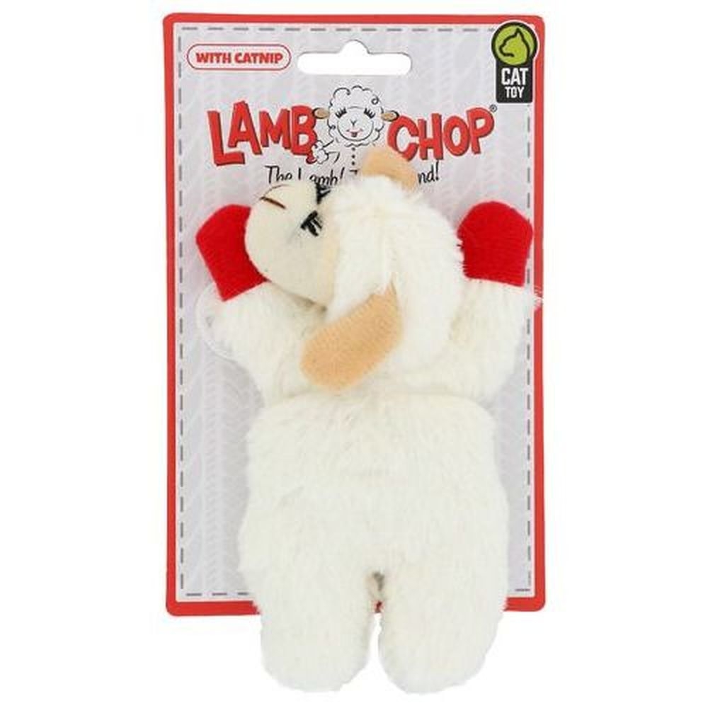 Multipet Catnip Lamb Chop Toy for Cat, 4 inch -- 3 per case