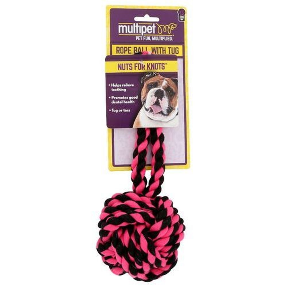Multipet Nuts For Knots with Tug Toy for Dog, 3.5 inch -- 3 per case