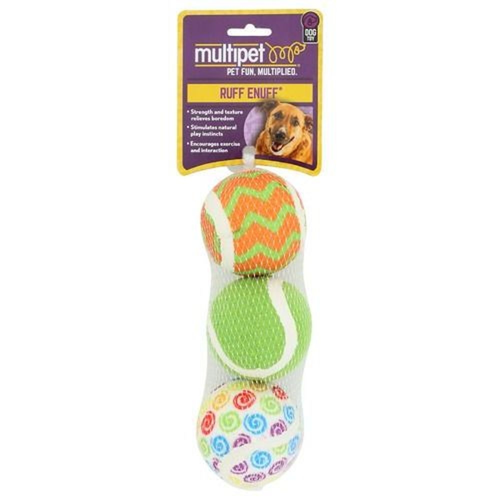 Multipet 2.5 inch Tennis Ball for Dog, 3 count -- 3 per case