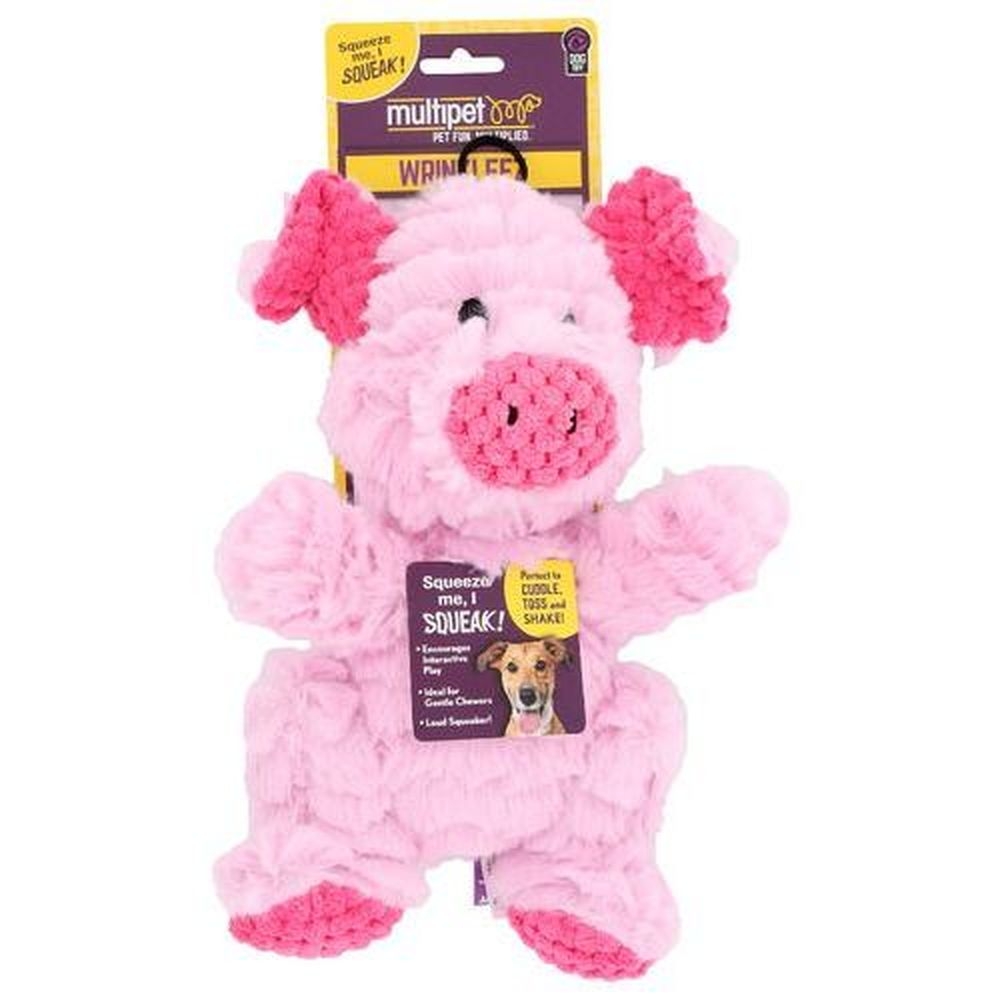 Multipet Wrinkleez Plush Toy for Dog, 9 inch -- 3 per case