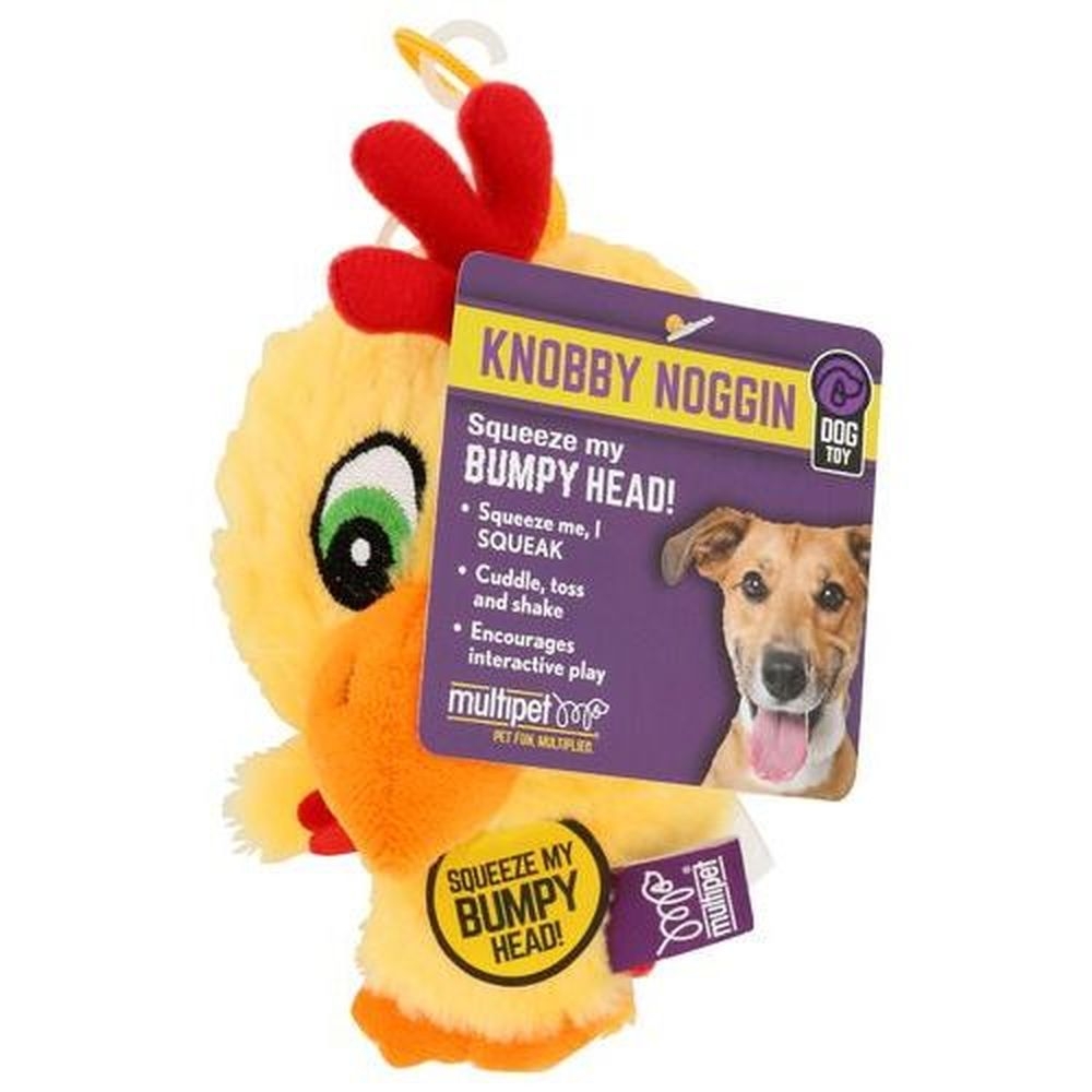Multipet Knobby Noggins Toy for Dog, 5.5 inch -- 3 per case