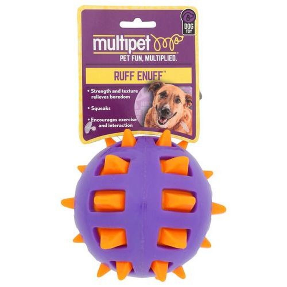 Multipet Spike Tpr Ball Toy for Dog, 4.5 inch -- 3 per case