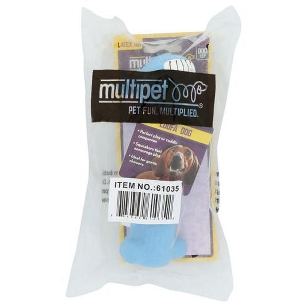 MultiPet Loofa Latex Toy for Dog, 6 inch -- 3 per case