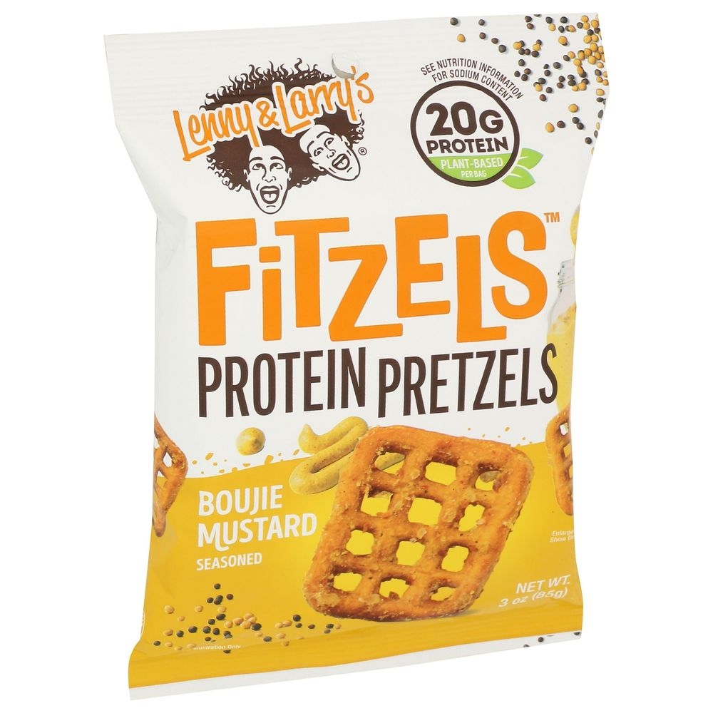 Lenny and Larrys Fitzels Boujie Mustard Pretzels, 3 Ounce -- 8 per case