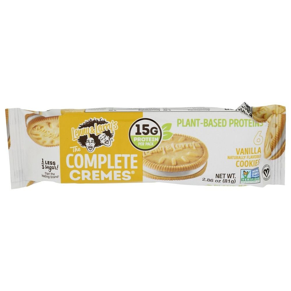 Lenny and Larrys The Complete Cremes Vanilla Cremes Plant Protein Cookies, 2.86 Ounce -- 12 per case