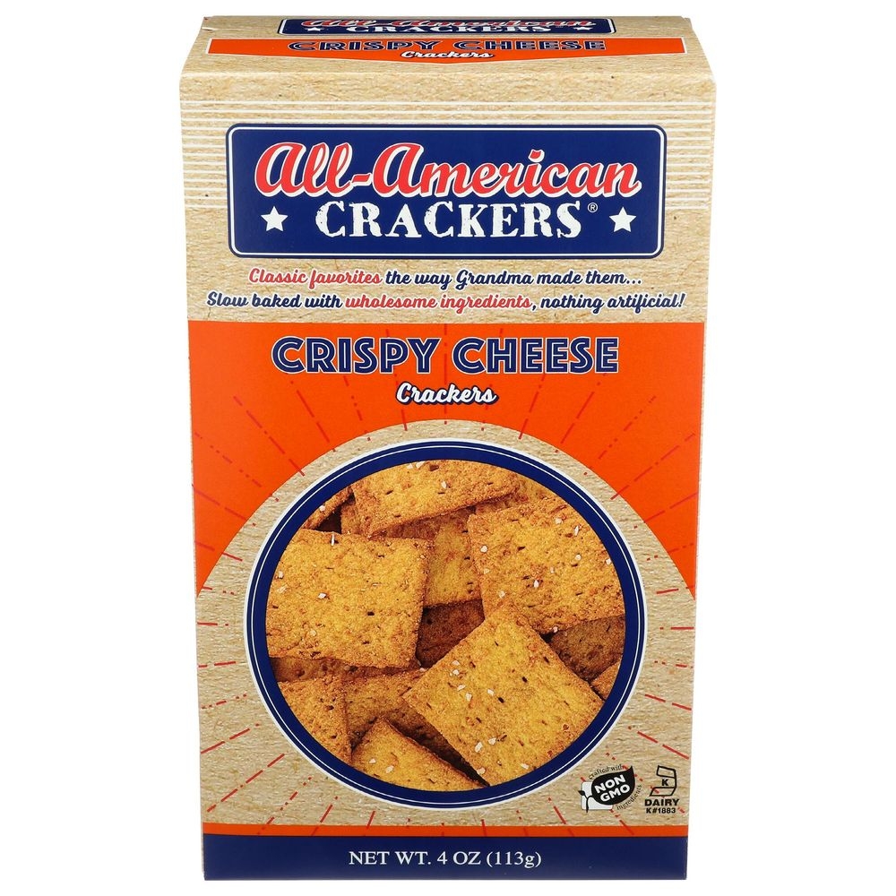 All American Cheese Crispy Cracker, 4 Ounce -- 6 per case