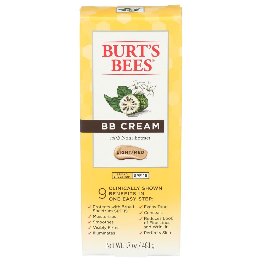 Burt's Bees Light/medium Broad Spectrum Spf 15 Bb Cream With Noni Extract, 1.7 Ounce