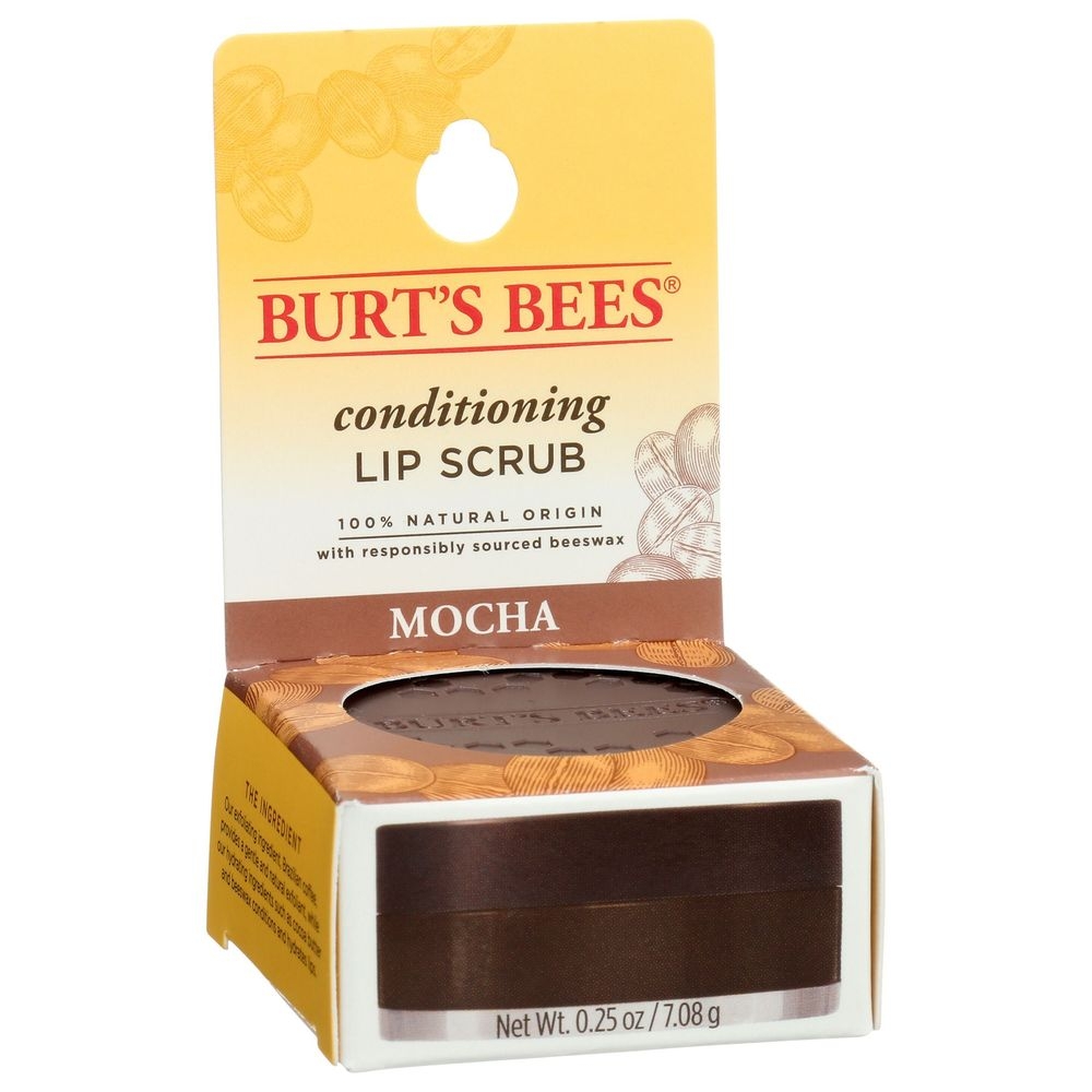 Burts Bees Natural Conditioning Mocha Lip Scrub with Repurposed Coffee Grounds, 0.25 Ounce -- 4 per case
