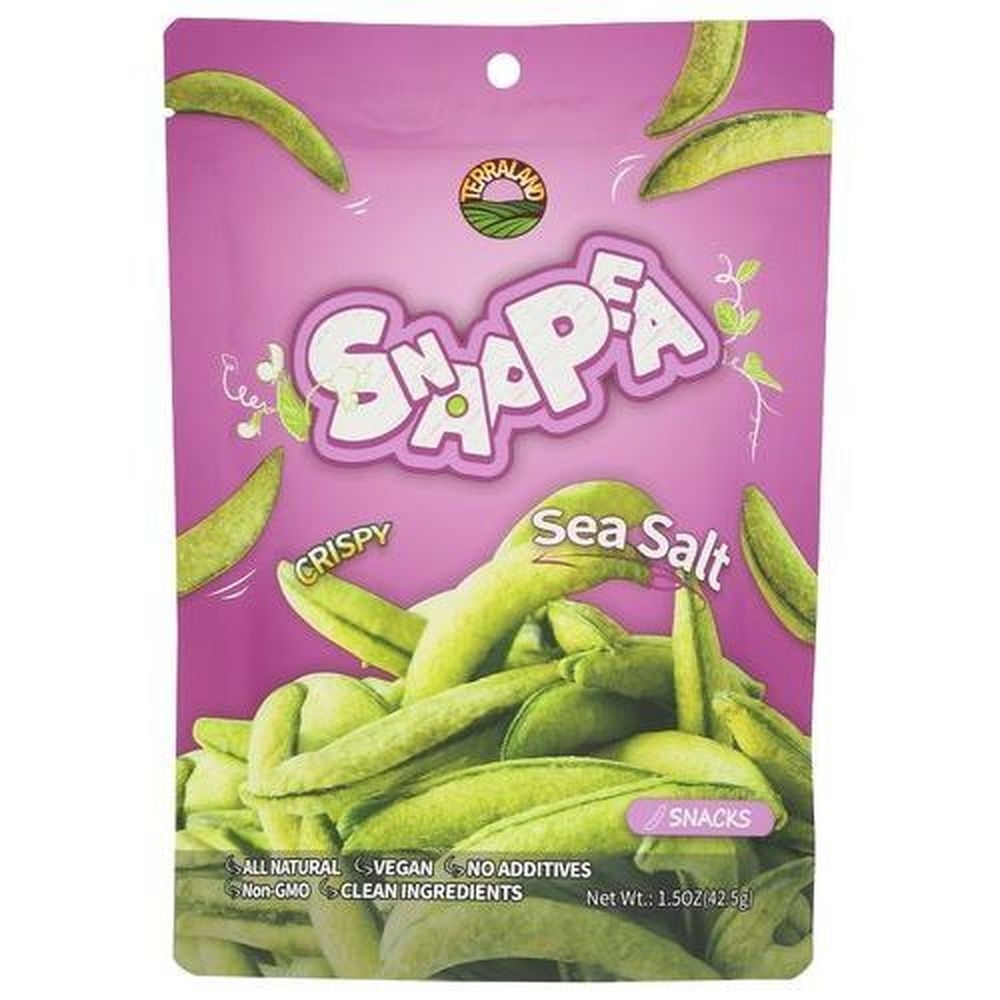 Terraland Snap Pea Sea Salt Crispy Snack Chips, 1.5 Ounce -- 8 per case