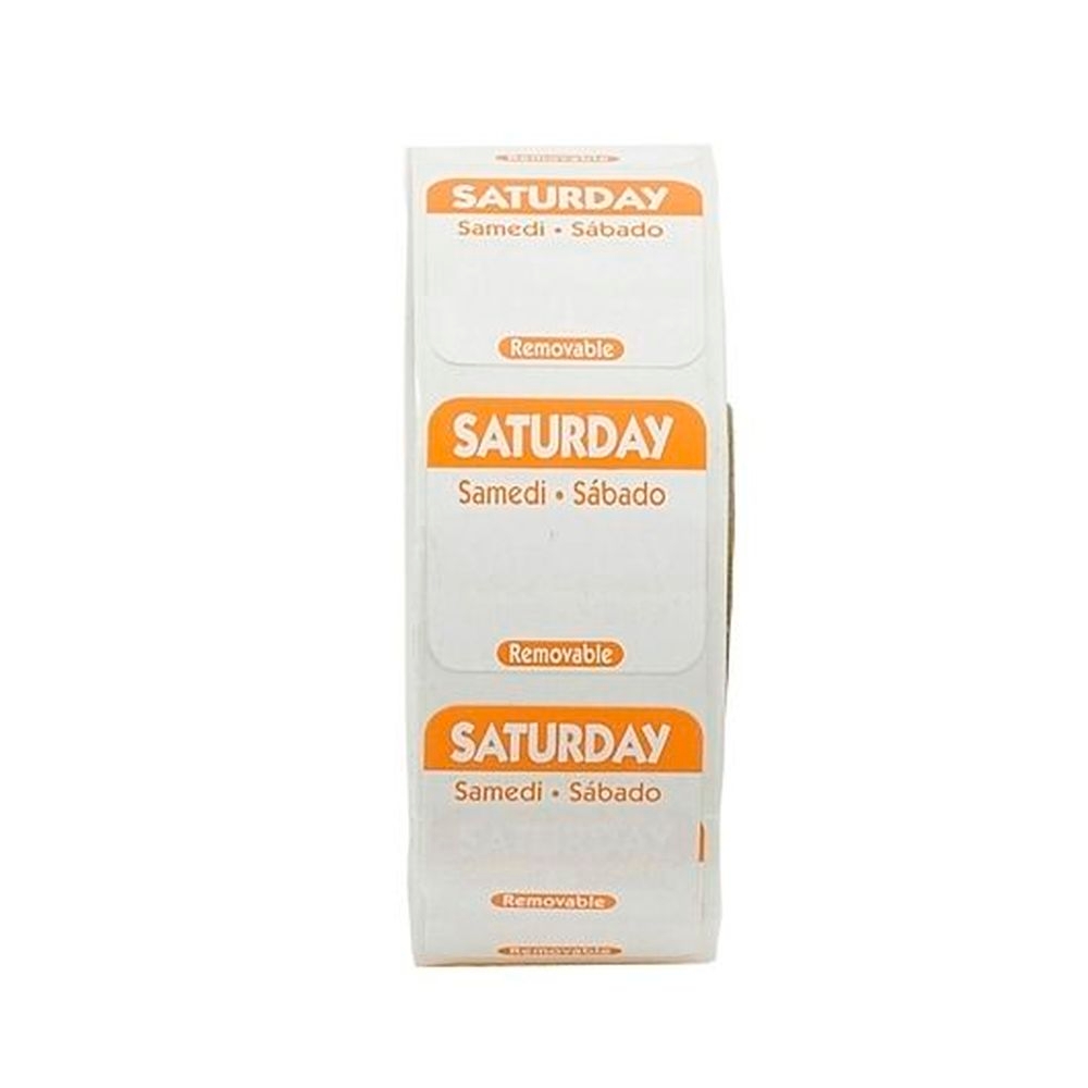 Ncco Removable Trilingual Saturday Label Roll, 3 count
