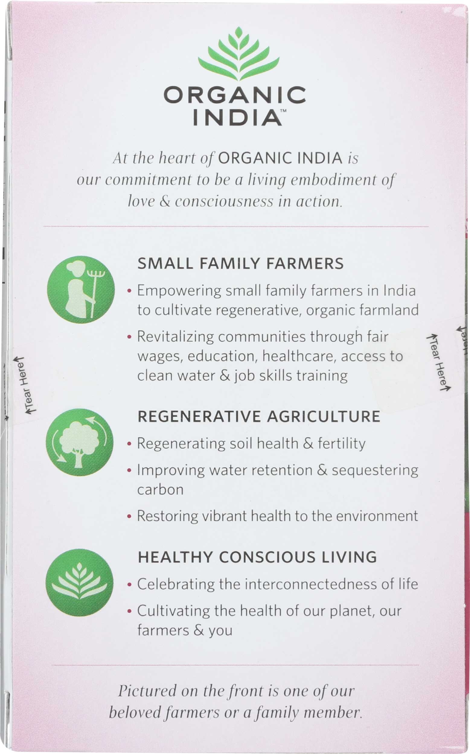 Organic India Tulsi Infusion Hibiscus Tea, 18 tea bags per pack -- 6 per case