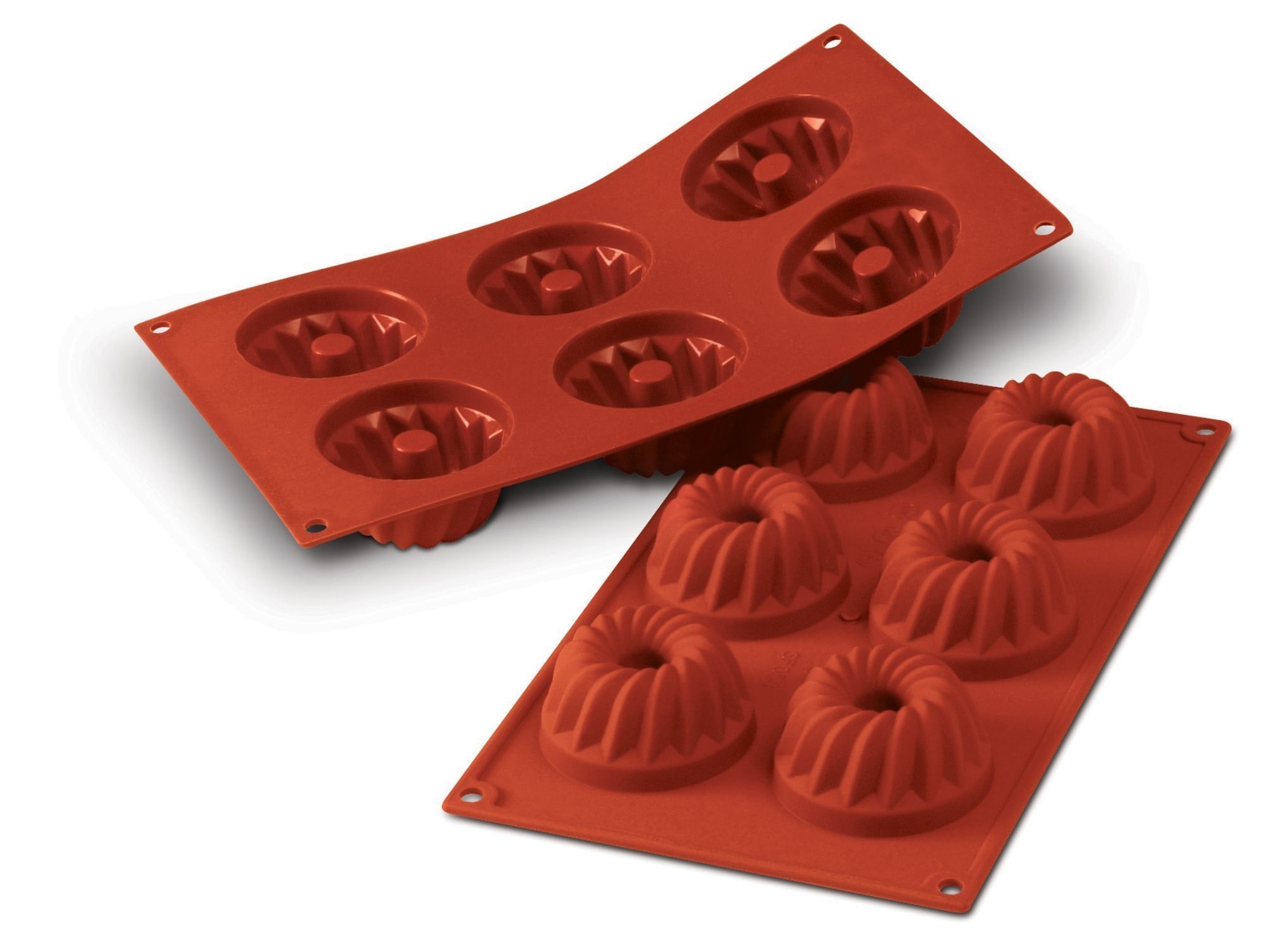 Silikomart SiliconFlex Alimentary Silicone 8 Cavities Kougloff Mold, 2.16 x 1.41 inch Height Cavity