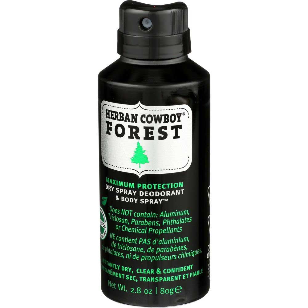 Herban Cowboy Forest Dry Spray Deodorant and Body Spray, 2.8 Ounce
