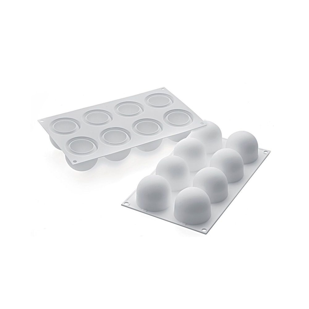 Silikomart Curveflex Silicone 8 Cavities Truffles Mold, 13.1 X 7 X 2.4 Inch