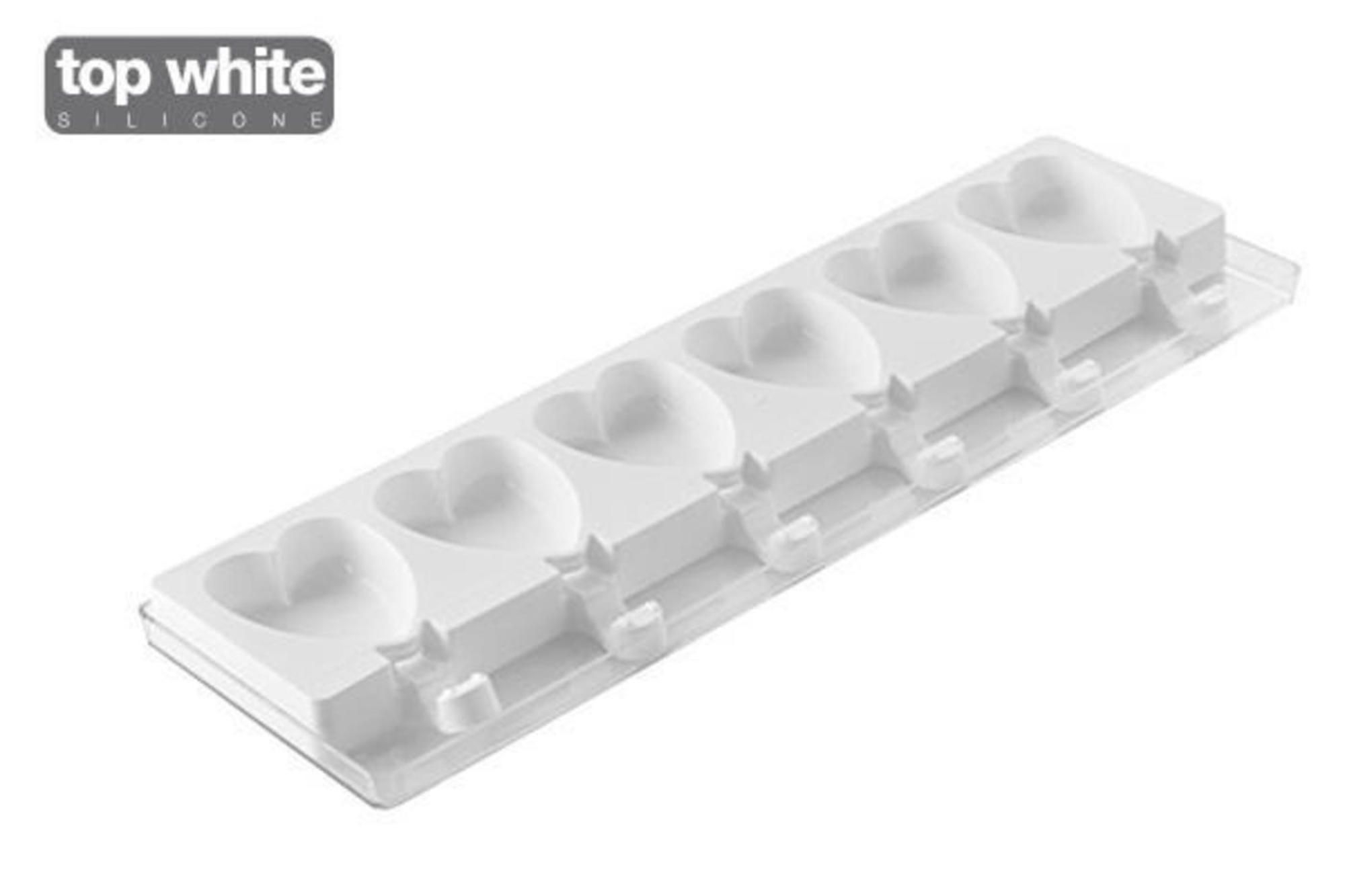 Silikomart SteccoFlex Silicone Mini Heart Pop Mold, set of 2