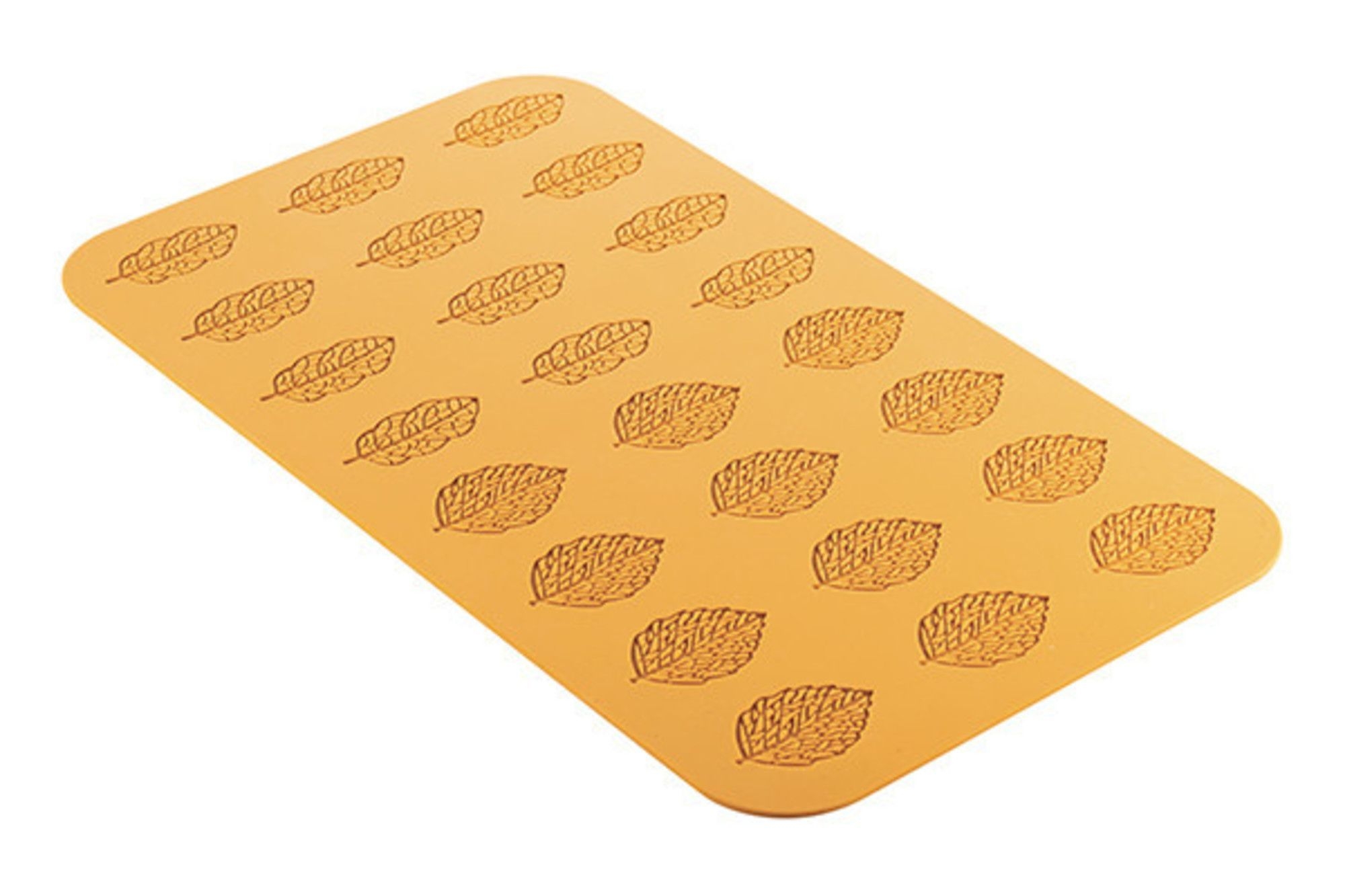 Silikomart Naturae Silicone 24 Cavities Foresta Mold, 2.5 inch Length x 1.7 inch Width x 0.05 inch Height