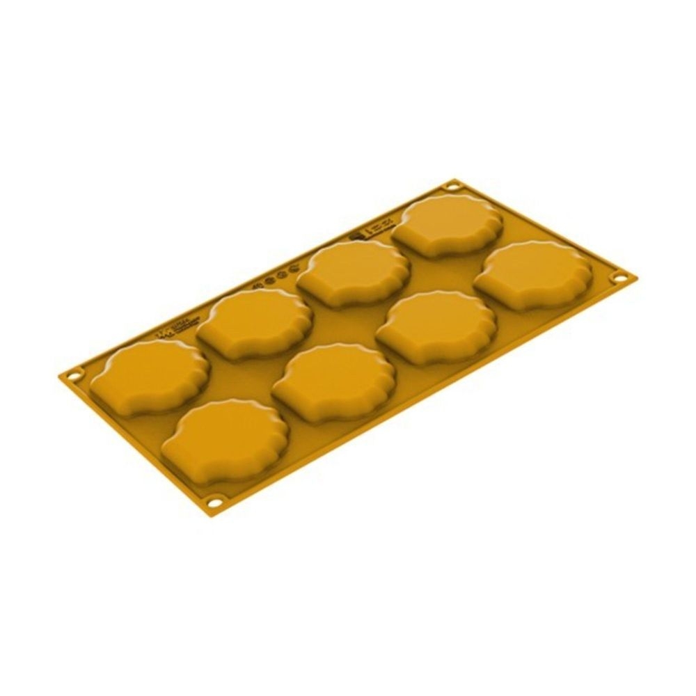Silikomart Naturae Canestrello15 8 Cavities Silicone Mold, 2.8 inch Length 2.5 inch Width x .35 inch Height