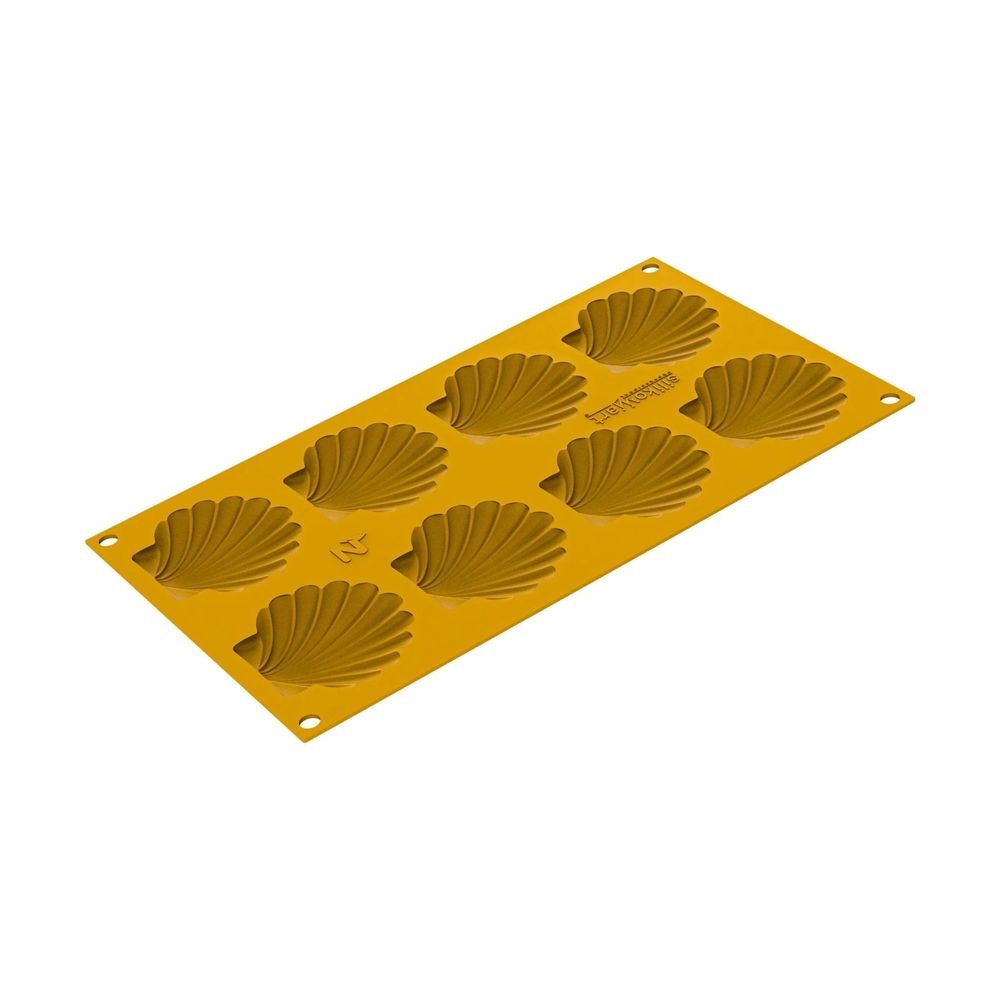 Silikomart Naturae Canestrello15 8 Cavities Silicone Mold, 2.8 inch Length 2.5 inch Width x .35 inch Height