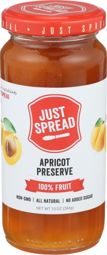 Just Spread 100 Percent Fruit Apricot Preserve, 10 Ounce -- 6 per case