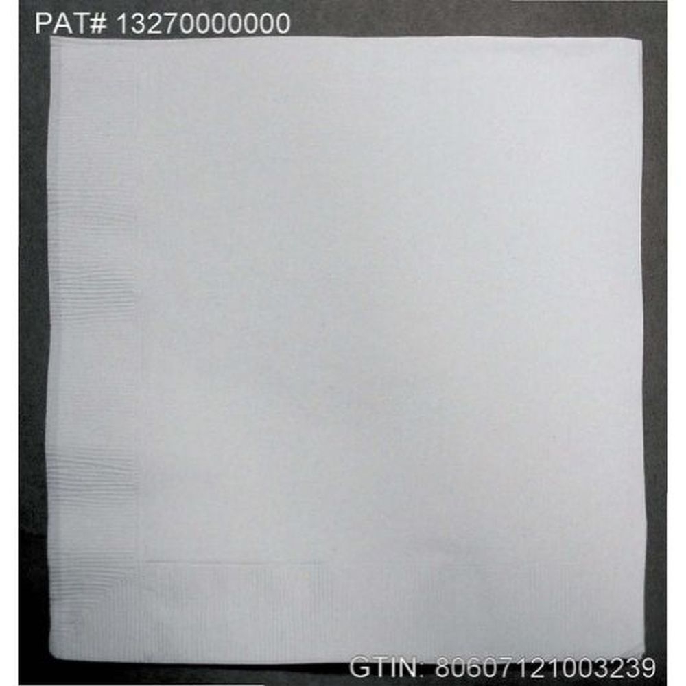 Paterson Plain White 2 Ply 1/4 Fold Dinner Napkin - 2400 per case
