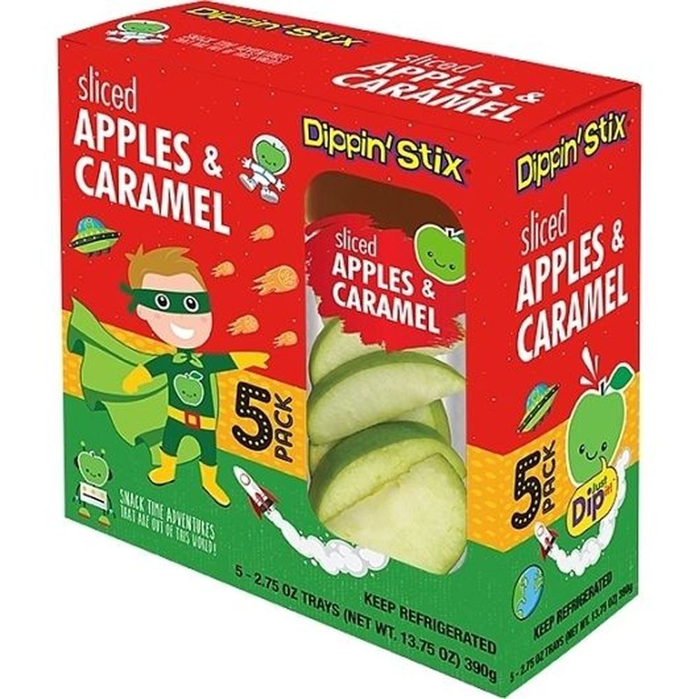 Dippin Stix Sliced Apples and Caramel Dip - Multipack, 2.75 Ounce - 25 per case