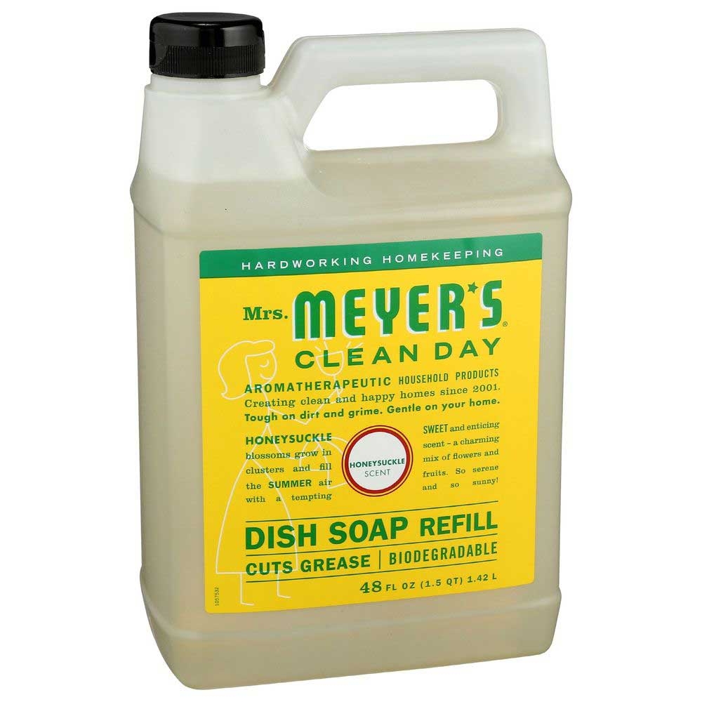 Mrs Meyers Honeysuckle Scent Dish Soap Refill, 48 Fluid Ounce -- 6 per case