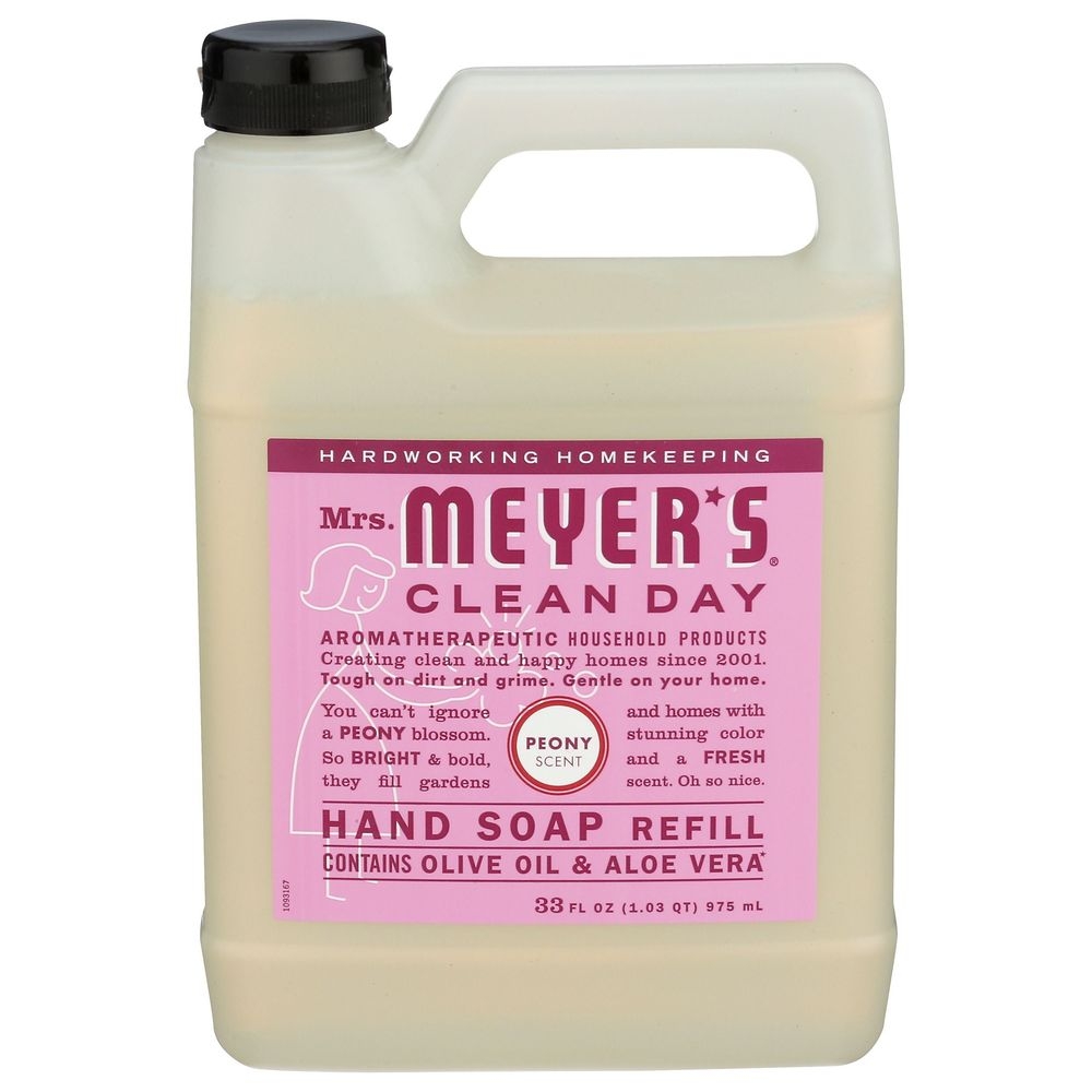 Mrs Meyers Clean Day Peony Scent Hand Soap Refill, 33 Fluid Ounce -- 6 per case