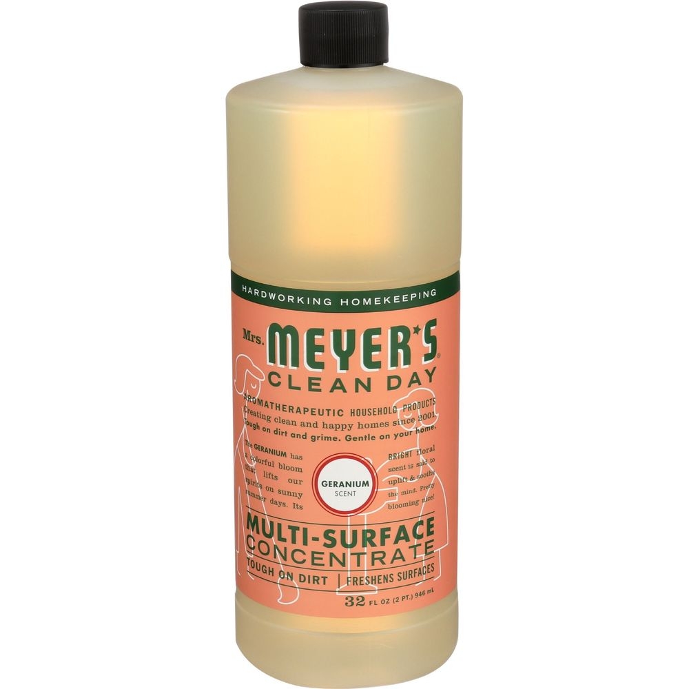 Mrs Meyers Geranium Scent Multi Surface Cleaner Concentrate, 32 Ounce -- 6 per case