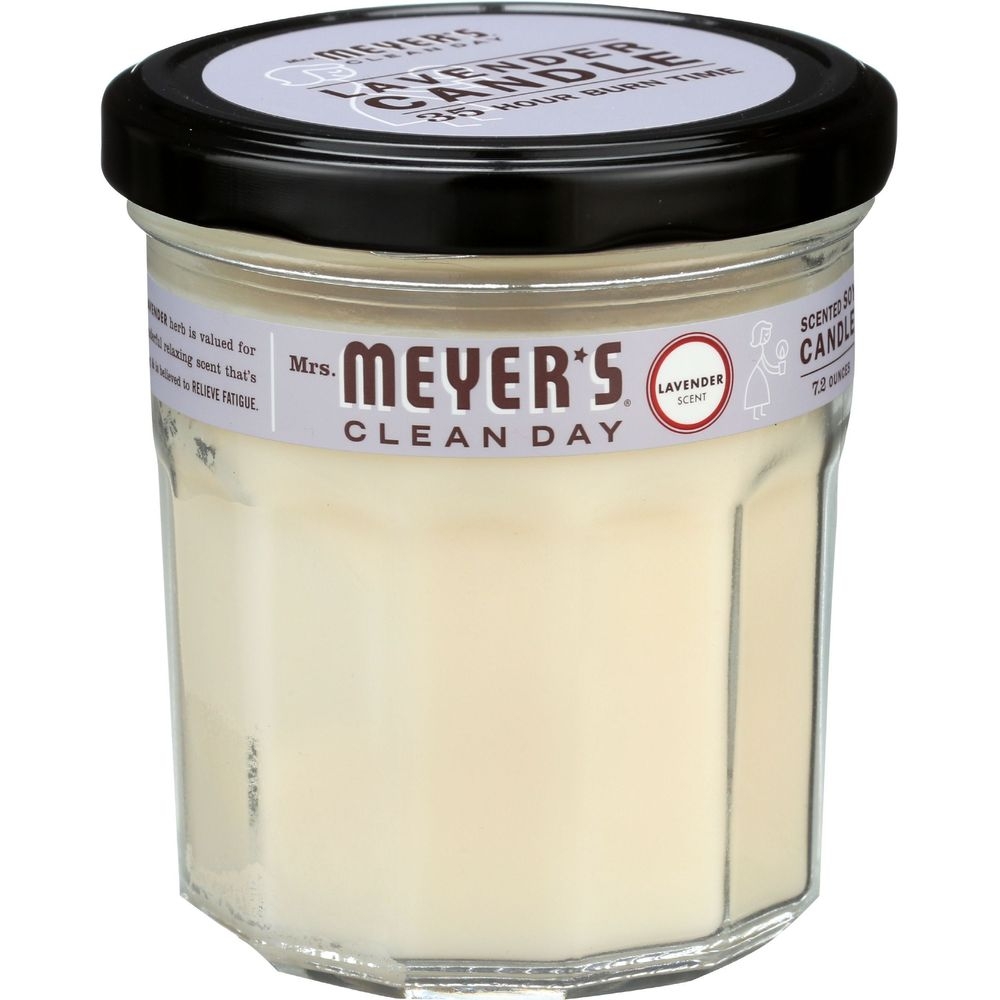 Mrs. Meyers Clean Day Large Lavender Soy Candle, 7.2 Ounce Jar -- 6 per case