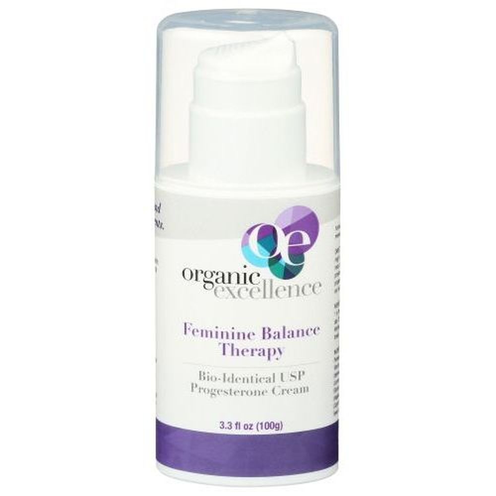 Organic Excellence Feminine Balance Therapy Progesterone Cream, 3 Ounce