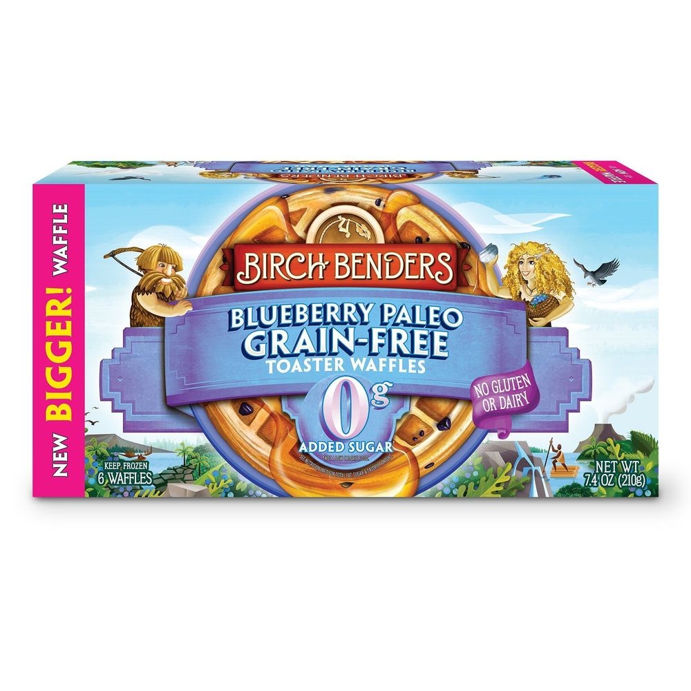 Birch Benders Blueberry Paleo Toaster Waffles, 7.4 Ounce -- 8 per case