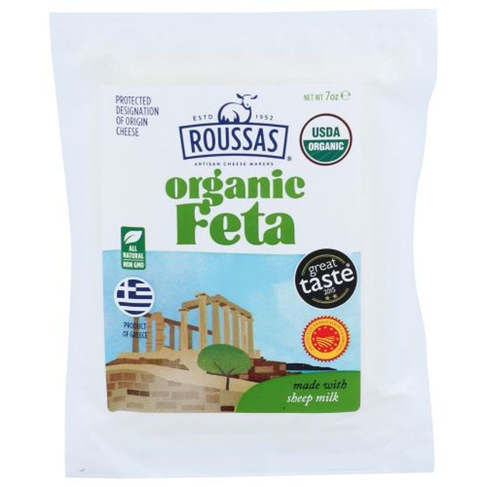 Roussas Organic Feta PDO Cheese, 7 Ounce -- 12 per case