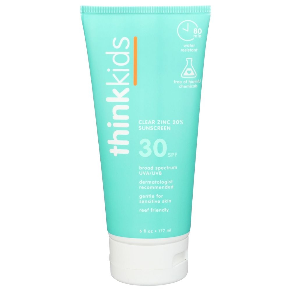 Thinkkids SPF 30 Clear Zinc Sunscreen, 6 Fluid Ounce