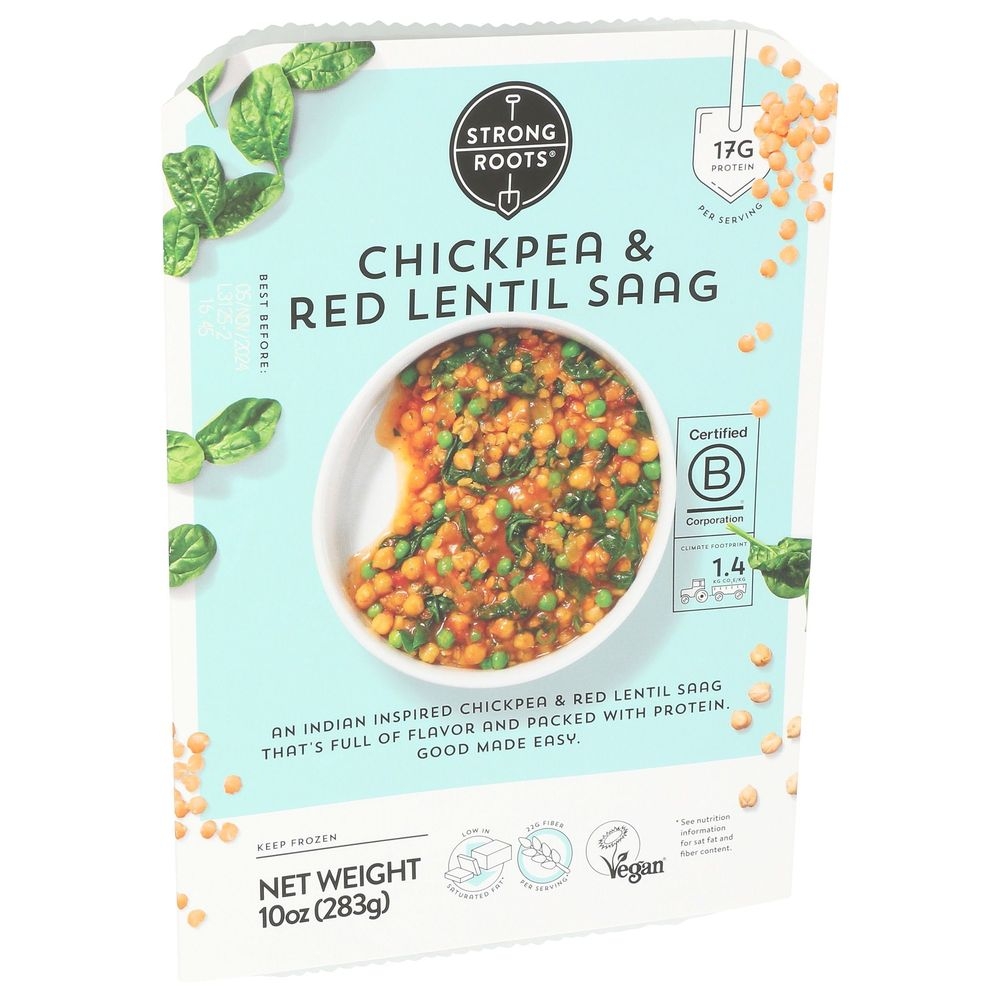 Strong Roots Chickpea and Red Lentil Saag, 10 Ounce -- 9 per case