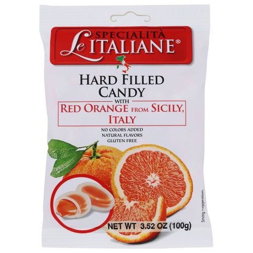Le Specialita Italiane Red Orange Hard Filled Candy, 3.52 Ounce -- 12 per case