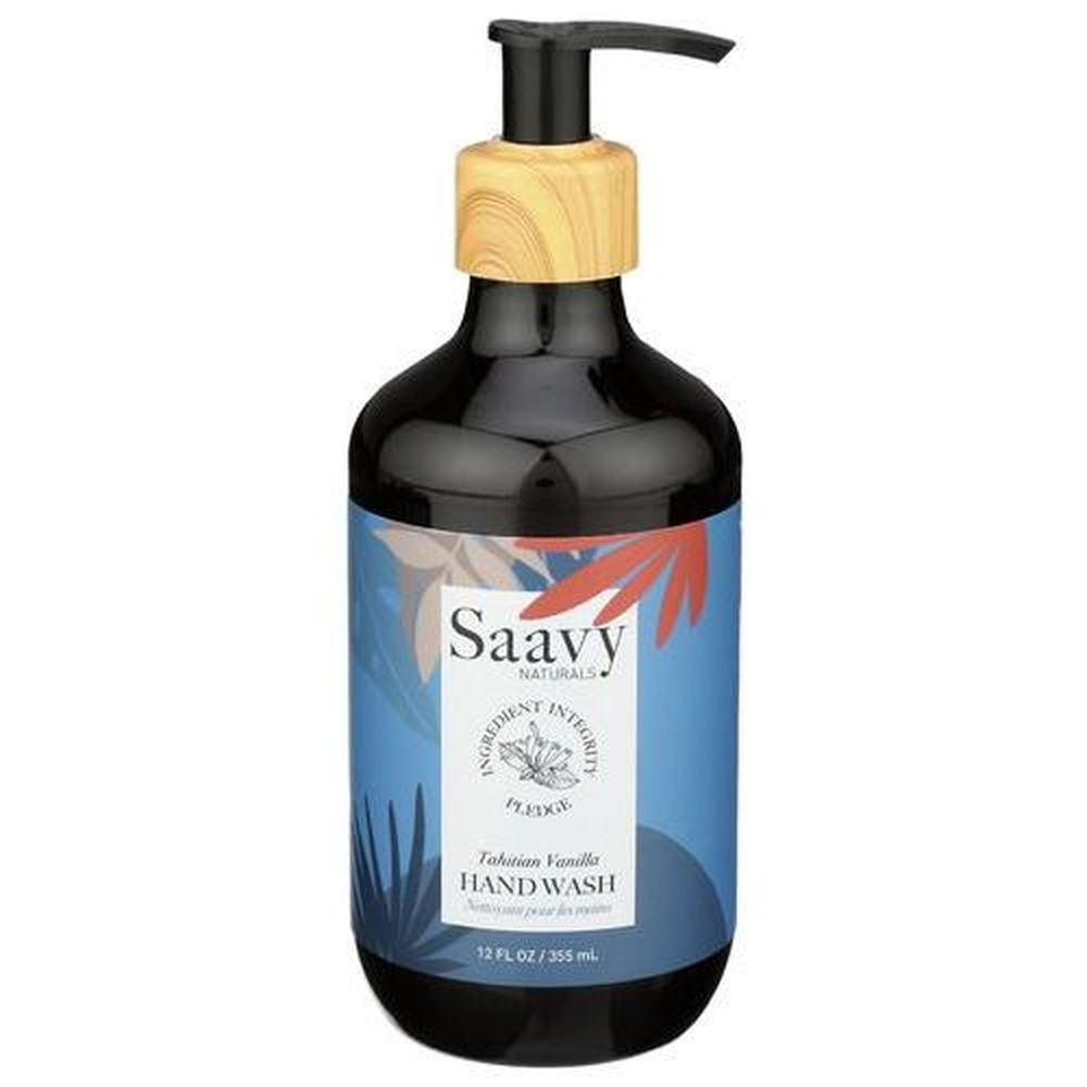 Saavy Naturals Tahitian Vanilla Hand Wash, 12 Fluid Ounce