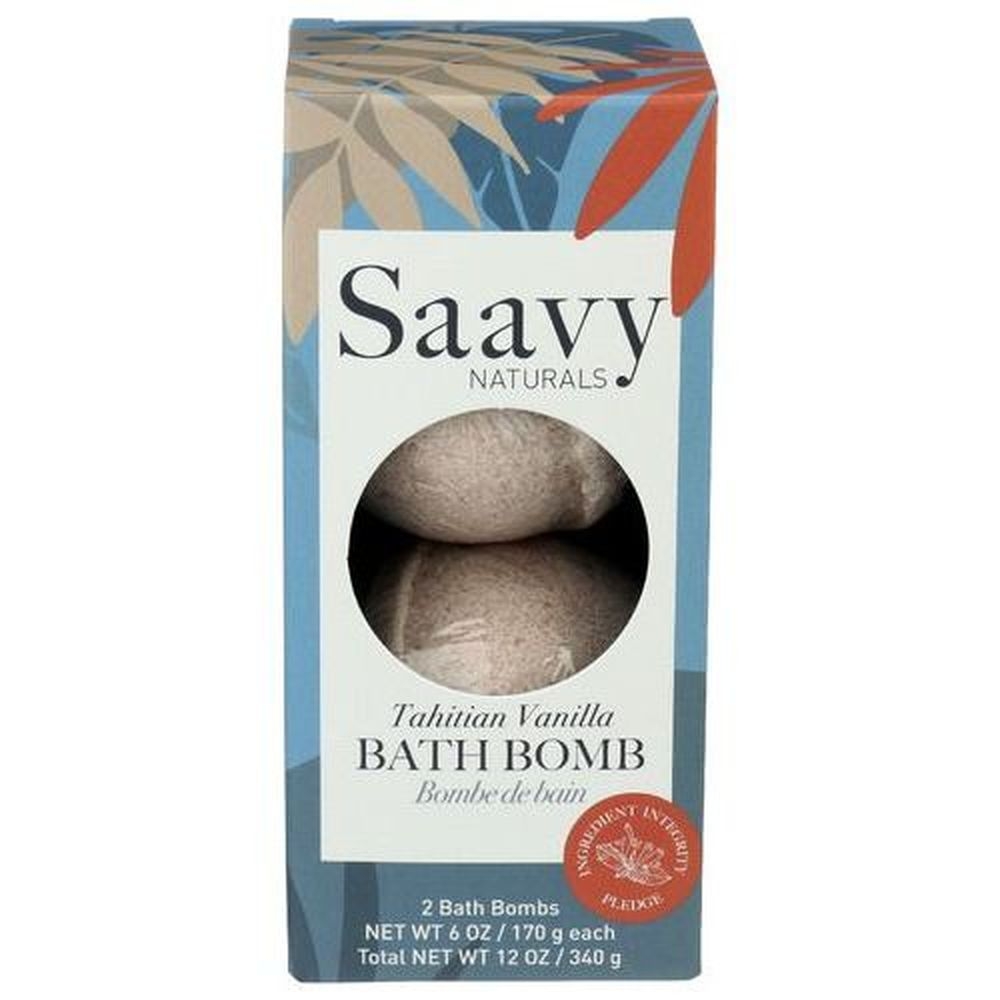 Saavy Naturals Tahitian Vanilla Bath Bomb, 12 Ounce