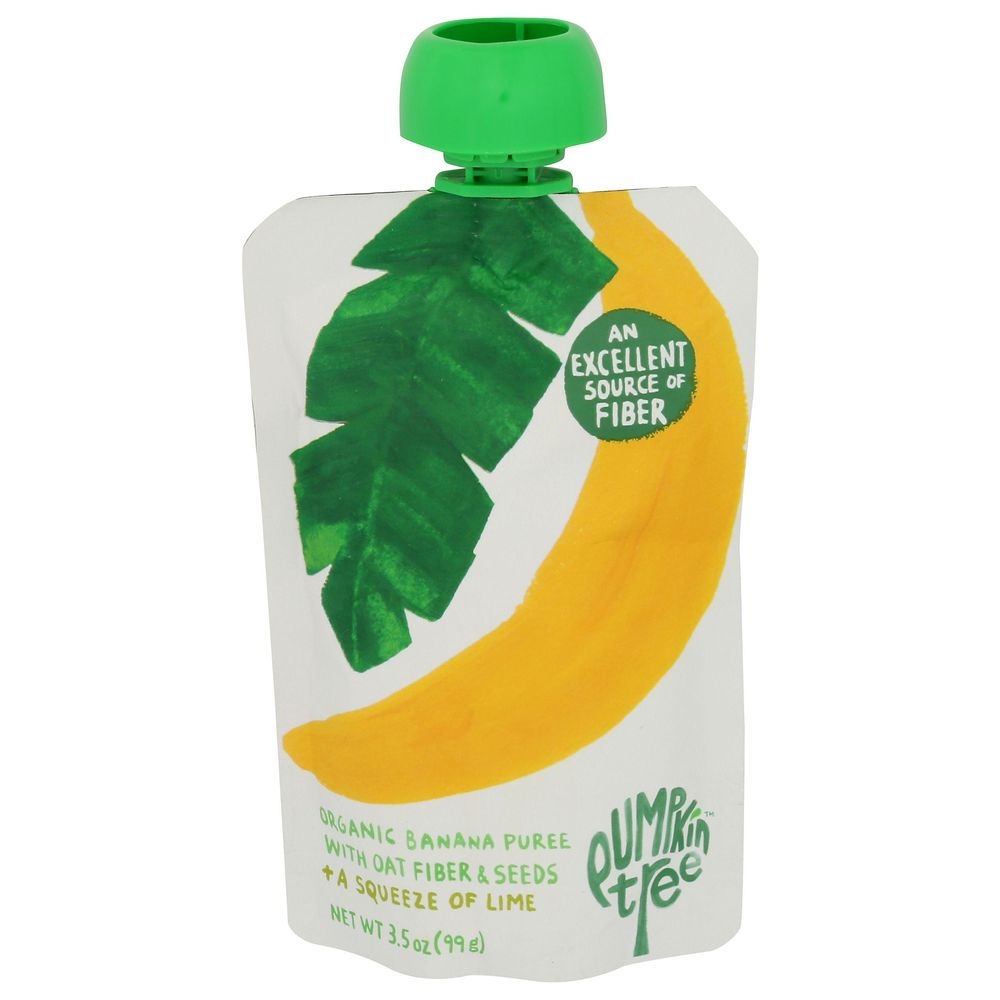 Pumpkin Tree Organic Banana Puree with Mint Lime, 3.5 Ounce -- 10 per case