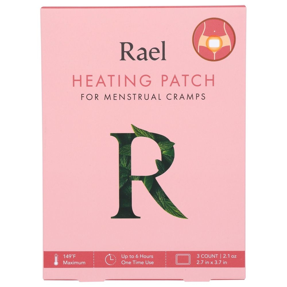 Rael Menstrual Cramp Relief Heating Patch, 3 count