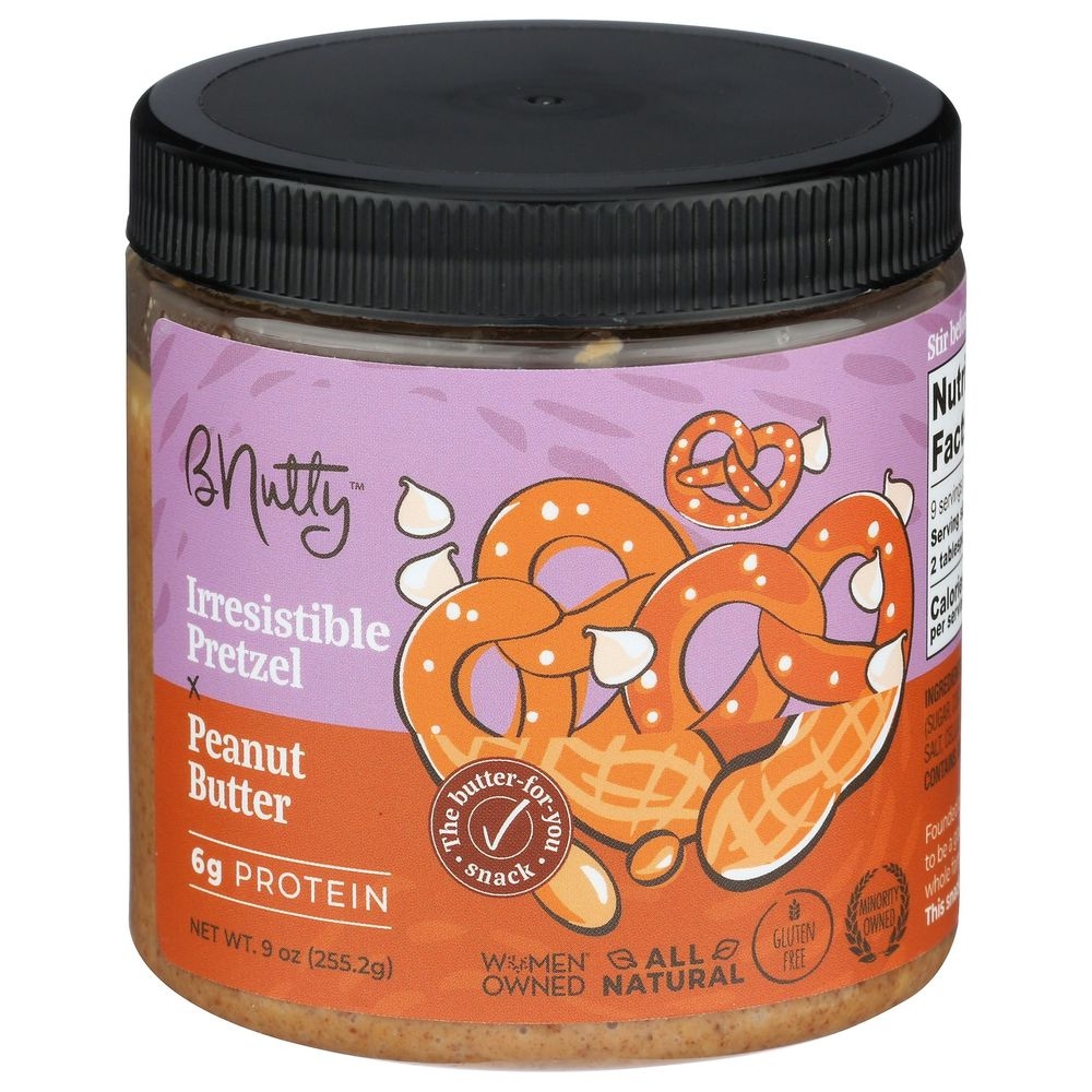 B Nutty Irresistible Pretzel Peanut Butter, 9 Ounce -- 6 per case